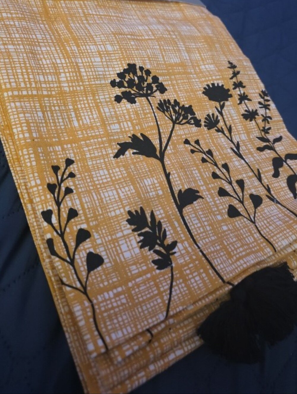 Place & Time JO-ANN's (Oblong) Tablecloth In Mustard Yellow Cotton Tablecloth - Picture 5 of 11